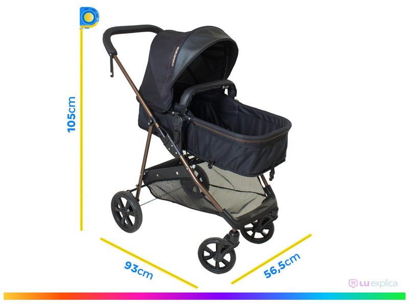 Carrinho de Bebê Galzerano Napoli até 15kg - Carrinho de Bebê